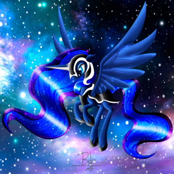 Size: 894x894 | Tagged: safe, artist:mrbrunoh1, princess luna, alicorn, pony, armor, night, solo