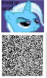 Size: 241x400 | Tagged: safe, derpibooru import, trixie, 3ds, animal crossing, custom, design, qr code