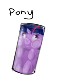 Size: 284x375 | Tagged: safe, artist:php27, derpibooru import, twilight sparkle, pony, unicorn, derp, female, mare, pony in a bottle, silly, silly pony, simple background, solo, white background