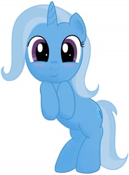 Size: 1280x1743 | Tagged: safe, artist:transparentpony, derpibooru import, trixie, pony, unicorn, blushing, female, happy, mare, smiling, solo