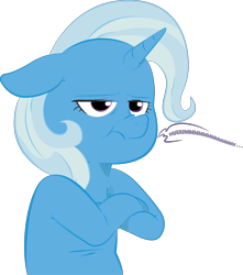 Size: 2470x2797 | Tagged: safe, artist:raph13th, derpibooru import, editor:lyracorn, trixie, pony, unicorn, comic:glim glam and pals, :t, bored, crossed arms, disappointed, female, floppy ears, mare, nose wrinkle, simple background, solo, transparent background