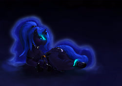 Size: 3508x2480 | Tagged: safe, artist:braukoly, princess luna, alicorn, pony, alternate hairstyle, jewelry, solo