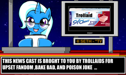 Size: 1004x600 | Tagged: safe, derpibooru import, trixie, exploitable meme, meme, minty fresh adventure, news meme