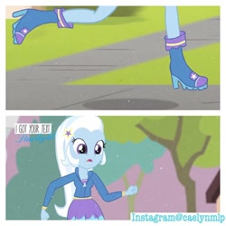 Size: 480x480 | Tagged: safe, derpibooru import, edit, edited screencap, screencap, trixie, equestria girls, friendship games, instagram