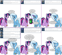 Size: 1808x1604 | Tagged: safe, artist:dekomaru, derpibooru import, trixie, twilight sparkle, pony, ask, female, lesbian, shipping, tumblr, tumblr:ask twixie, twixie