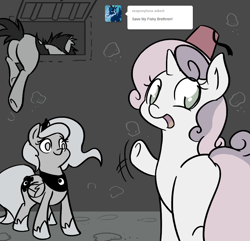 Size: 958x925 | Tagged: safe, princess luna, sweetie belle, alicorn, pony, filly, scootalootheadventurer, woona