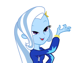 Size: 522x441 | Tagged: safe, derpibooru import, trixie, equestria girls, exploitable, exploitable meme, look what trixie found, meme, solo