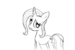 Size: 1024x686 | Tagged: safe, artist:derpy11, derpibooru import, trixie, pony, unicorn, female, mare, monochrome, sad, solo