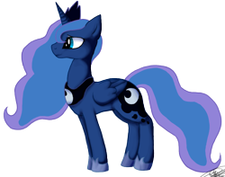 Size: 1100x866 | Tagged: safe, artist:freeze-pop88, princess luna, alicorn, pony, female, horn, mare, simple background, solo, transparent background