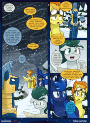 Size: 1584x2160 | Tagged: safe, artist:dracojayproduct, princess luna, spitfire, oc, oc:willow, alicorn, pony, comic:lunar isolation, comic