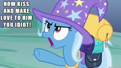 Size: 610x343 | Tagged: safe, derpibooru import, trixie, dialogue, shipper on deck, text, the great and powerful shipper