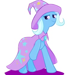 Size: 600x600 | Tagged: safe, artist:nyankamedon, derpibooru import, trixie, pony, unicorn, female, mare, pixiv, smiling, solo