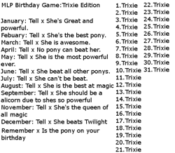 Size: 536x467 | Tagged: safe, derpibooru import, trixie, birthday game, exploitable meme, game