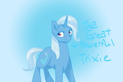 Size: 1280x853 | Tagged: dead source, safe, artist:thedarlingspartan, derpibooru import, trixie, pony, unicorn, female, mare, solo