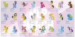 Size: 2208x1077 | Tagged: safe, derpibooru import, apple munchies, apple split, bonna fide, bright smile, carrot cake, carrot top, castle (crystal pony), cheerilee, cheese sandwich, cloud kicker, coco crusoe, cup cake, doctor whooves, flash sentry, glamour gleam, golden harvest, honeysparkle, lyrica lilac, merry may, misty fly, princess cadance, princess flurry heart, snails, snips, sunshower, trixie, twilight sparkle, twilight sparkle (alicorn), alicorn, crystal pony, earth pony, pegasus, pony, unicorn, amethyst stone, apple family member, armor, background pony, blind bag, crystal guard, crystal guard armor, female, male, mare, mlpmerch, royal guard, stallion, toy