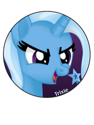 Size: 771x1032 | Tagged: safe, artist:brittanysdesigns, derpibooru import, trixie, pony, unicorn, female, mare, portrait, solo