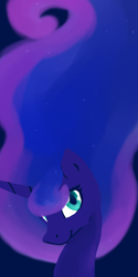 Size: 512x1024 | Tagged: safe, artist:fraida94, princess luna, alicorn, pony, female, horn, mare, simple background, solo