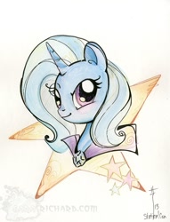 Size: 893x1170 | Tagged: safe, artist:sararichard, derpibooru import, trixie, pony, unicorn, female, mare, solo