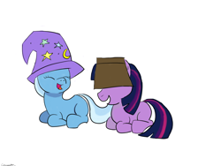 Size: 1024x768 | Tagged: safe, artist:crusadervx, derpibooru import, trixie, twilight sparkle, book