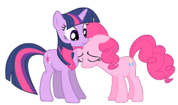 Size: 5067x3009 | Tagged: safe, artist:dawnmistpony, derpibooru import, pinkie pie, twilight sparkle, earth pony, pony, simple background, transparent background, vector