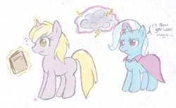 Size: 1280x782 | Tagged: safe, artist:dinkys-diary, derpibooru import, dinky hooves, trixie, filly