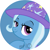 Size: 745x745 | Tagged: safe, artist:empty-10, derpibooru import, trixie, pony, unicorn, female, mare, portrait, smiling, solo