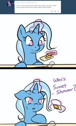 Size: 884x1451 | Tagged: safe, artist:theparagon, derpibooru import, trixie, pony, unicorn, comic, crackers, female, mare, peanut butter crackers, solo, tumblr