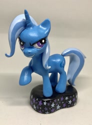 Size: 2226x3024 | Tagged: safe, artist:cadmiumcrab, derpibooru import, trixie, pony, unicorn, female, grin, irl, mare, photo, raised hoof, sculpture, smiling, solo, traditional art