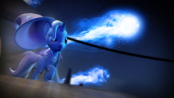 Size: 1920x1080 | Tagged: safe, artist:wawor, derpibooru import, trixie, pony, unicorn, 3d, female, gmod, magic, mare, solo, source filmmaker, trixie's cape, trixie's hat