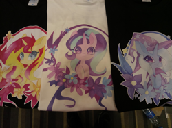 Size: 1383x1037 | Tagged: safe, derpibooru import, starlight glimmer, sunset shimmer, trixie, pony, unicorn, :3, bust, cape, china ponycon, clothes, counterparts, hat, looking at you, trixie's cape, trixie's hat, twilight's counterparts