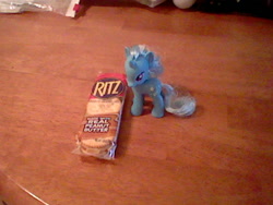 Size: 640x480 | Tagged: safe, derpibooru import, trixie, crackers, irl, peanut butter crackers, photo