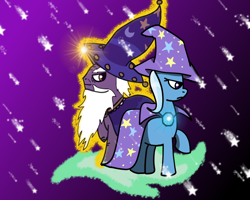 Size: 1000x800 | Tagged: safe, artist:turkleson, derpibooru import, star swirl the bearded, trixie, headcanon, sunset-answers