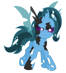 Size: 4300x4800 | Tagged: safe, artist:csillaghullo, derpibooru import, trixie, changeling, pony, unicorn, absurd resolution, changelingified, evilswarm, female, fusion, mare, simple background, solo, transparent background, vector