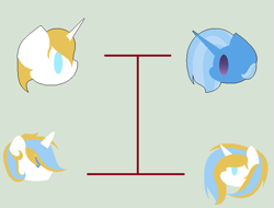 Size: 691x526 | Tagged: safe, artist:snowi-draws1997, derpibooru import, prince blueblood, trixie, oc, pony, bluetrix, family, female, male, offspring, parent:prince blueblood, parent:trixie, parents:bluetrix, shipping, straight