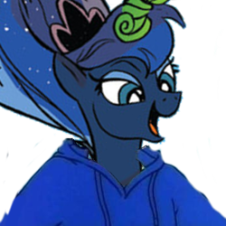 Size: 350x350 | Tagged: safe, edit, idw, princess luna, alicorn, pony, spoiler:comic, background removed, carlos, magic school bus, simple background, transparent background