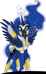 Size: 7950x12750 | Tagged: safe, artist:cencerberon, princess luna, alicorn, pony, absurd resolution, armor, simple background, solo, transparent background, vector