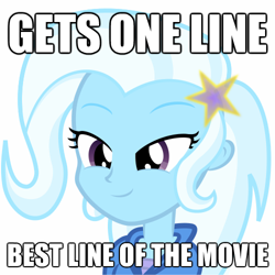 Size: 500x500 | Tagged: safe, derpibooru import, trixie, equestria girls, equestria girls (movie), bust, image macro, simple background, solo, white background