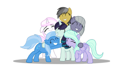 Size: 1280x720 | Tagged: safe, artist:marian9, derpibooru import, coloratura, daring do, fleur-de-lis, flitter, limestone pie, trixie, pony, alternate mane six, alternate universe, race swap, simple background, transparent background, vector