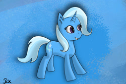 Size: 1500x1000 | Tagged: safe, artist:reflex-pony, derpibooru import, trixie, pony, hatless, missing accessory, smiling, solo