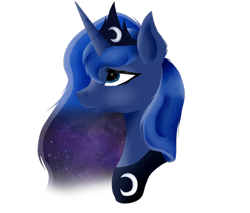 Size: 1442x1230 | Tagged: safe, artist:madeline13trent, princess luna, alicorn, pony, portrait, simple background, solo, transparent background