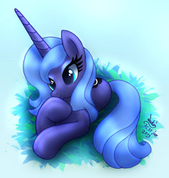 Size: 1000x1050 | Tagged: safe, artist:joakaha, princess luna, alicorn, pony, female, horn, mare, s1 luna, solo