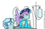 Size: 744x471 | Tagged: safe, artist:egophiliac, derpibooru import, trixie, twilight sparkle, twilight sparkle (alicorn), alicorn, pony, unicorn, duo, female, inconvenient trixie, mare, scrubs (gear), surgeon, tumblr, tumblr:inconvenient trixie, twilight is not amused, unamused, woonoggles, wrench