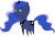 Size: 820x551 | Tagged: safe, artist:jeremydf93, princess luna, alicorn, pony, female, horn, mare, pointy ponies, solo