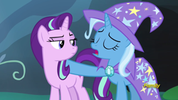 Size: 1920x1080 | Tagged: safe, derpibooru import, screencap, starlight glimmer, trixie, pony, to change a changeling