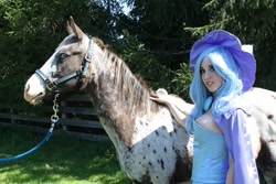 Size: 600x400 | Tagged: safe, artist:sarahn29, derpibooru import, trixie, horse, human, cosplay, irl, irl human, photo, solo