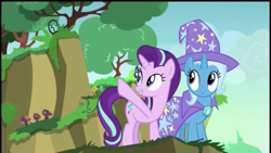 Size: 2560x1440 | Tagged: safe, derpibooru import, screencap, starlight glimmer, trixie, pony, unicorn, to change a changeling