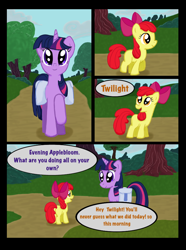 Size: 760x1020 | Tagged: safe, artist:template93, derpibooru import, apple bloom, twilight sparkle, color, comic, story of the blanks