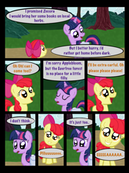 Size: 760x1020 | Tagged: safe, artist:template93, derpibooru import, apple bloom, twilight sparkle, color, comic, story of the blanks