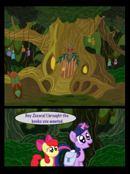 Size: 760x1020 | Tagged: safe, artist:template93, derpibooru import, apple bloom, twilight sparkle, color, comic, story of the blanks