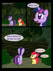 Size: 760x1020 | Tagged: safe, artist:template93, derpibooru import, apple bloom, twilight sparkle, color, comic, story of the blanks